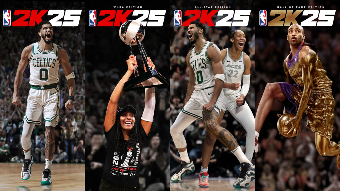 Jayson Tatum, A’ja Wilson & Vince Carter Announced As ‘NBA 2K25’ Cover Athletes