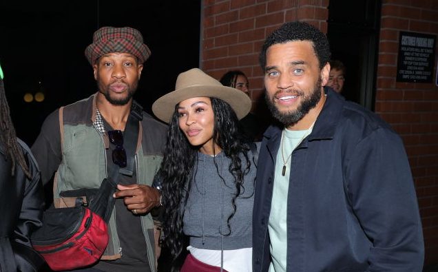 Social Media Calls Out Michael Ealy For Being Way Too Excited To Hug Meagan Good As Jonathan Majors Stands By