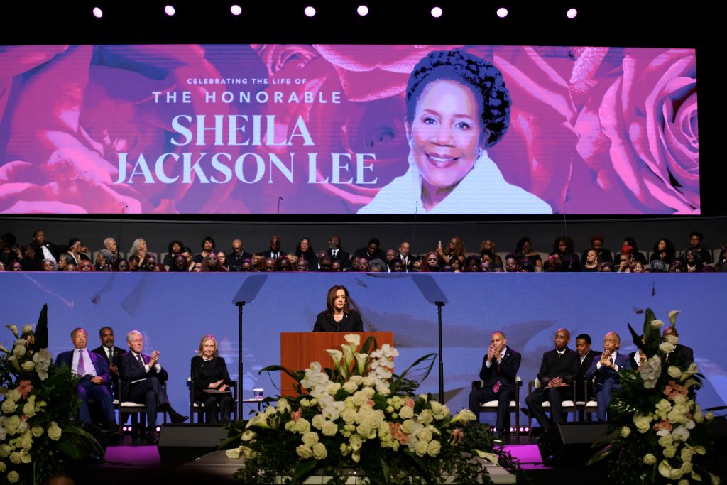 [PHOTOS] Stevie Wonder, VP Kamala Harris, The Clintons and More Pay Final Respects To Congresswoman Sheila Jackson Lee in Houston