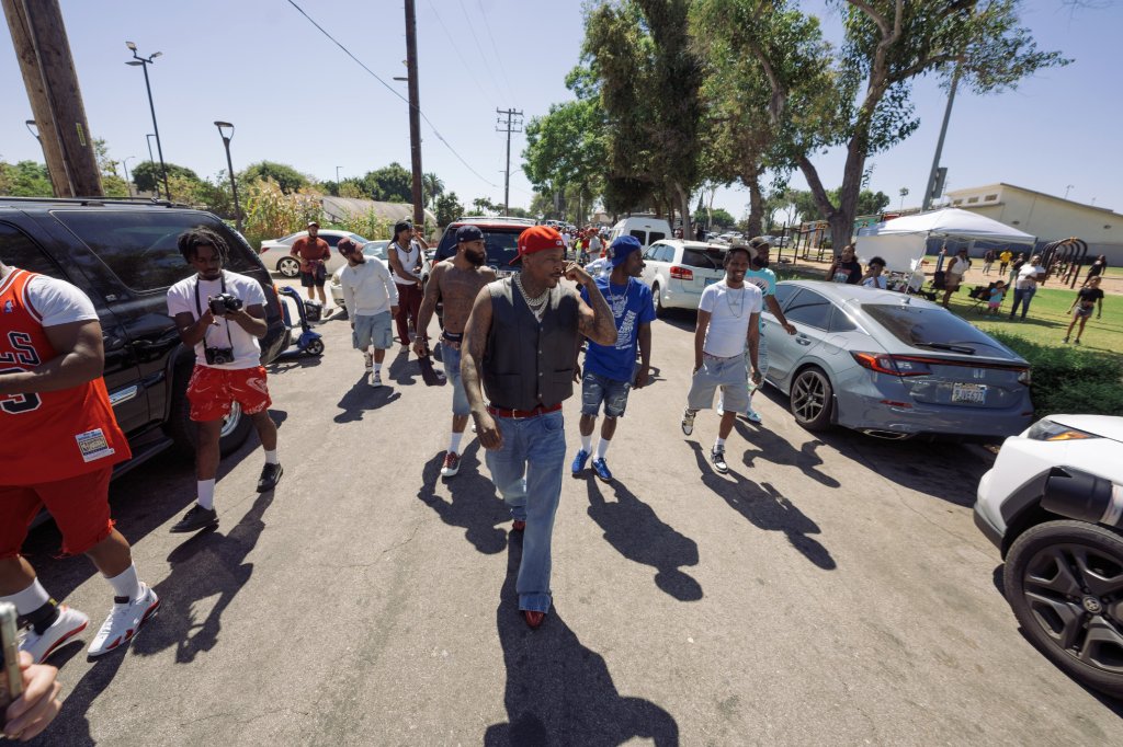 YG Hosts Peace Walk In Compton For Rival Compton Gangs