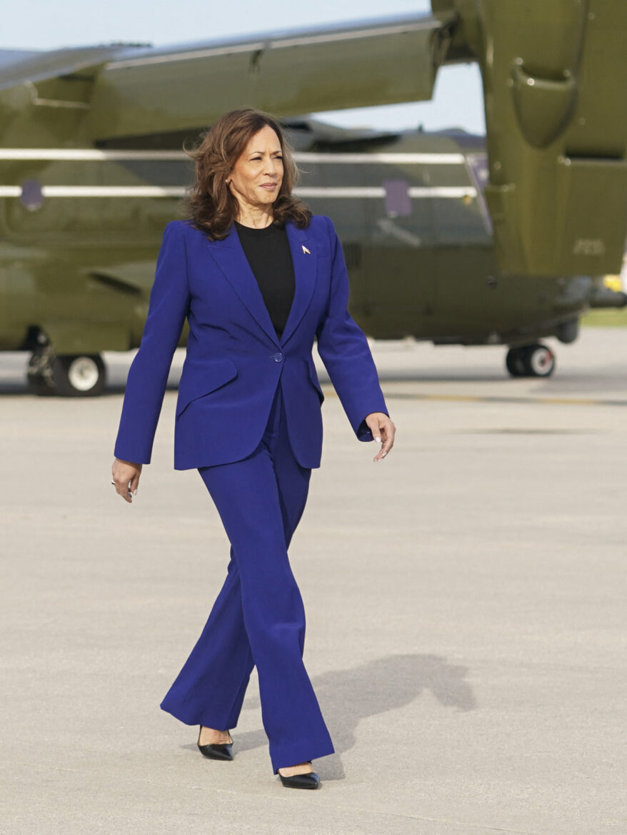 Vice President Kamala Harris Is Ready For Battle In Royal Blue Pant Suit