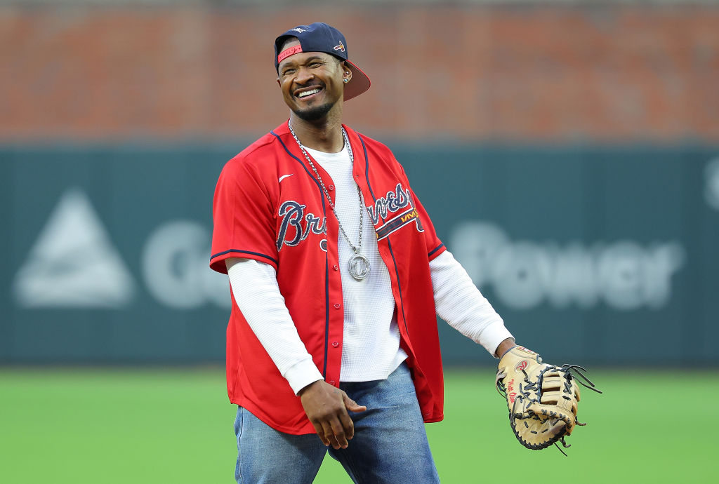 Usher Has Us Swooning As He Throws The First Pitch At A Braves Game