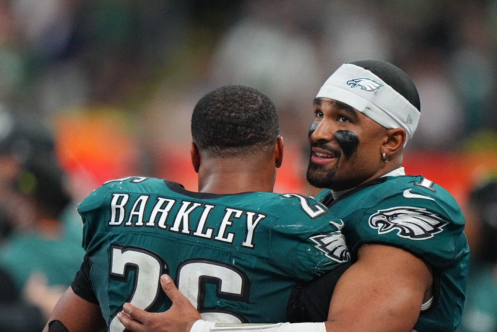 Cameras Caught Jalen Hurts Telling Saquon Barkley He Was The Key To Super Bowl Run